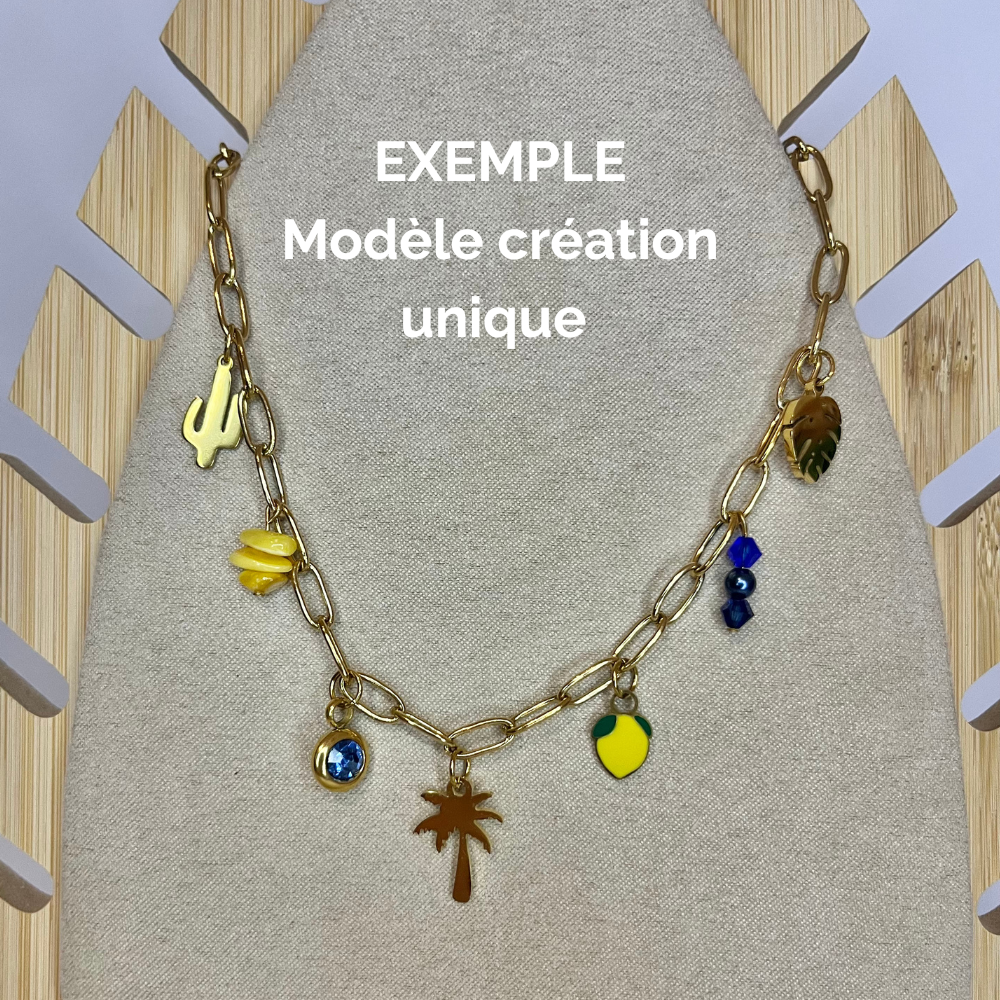 Collier maille rectangle
