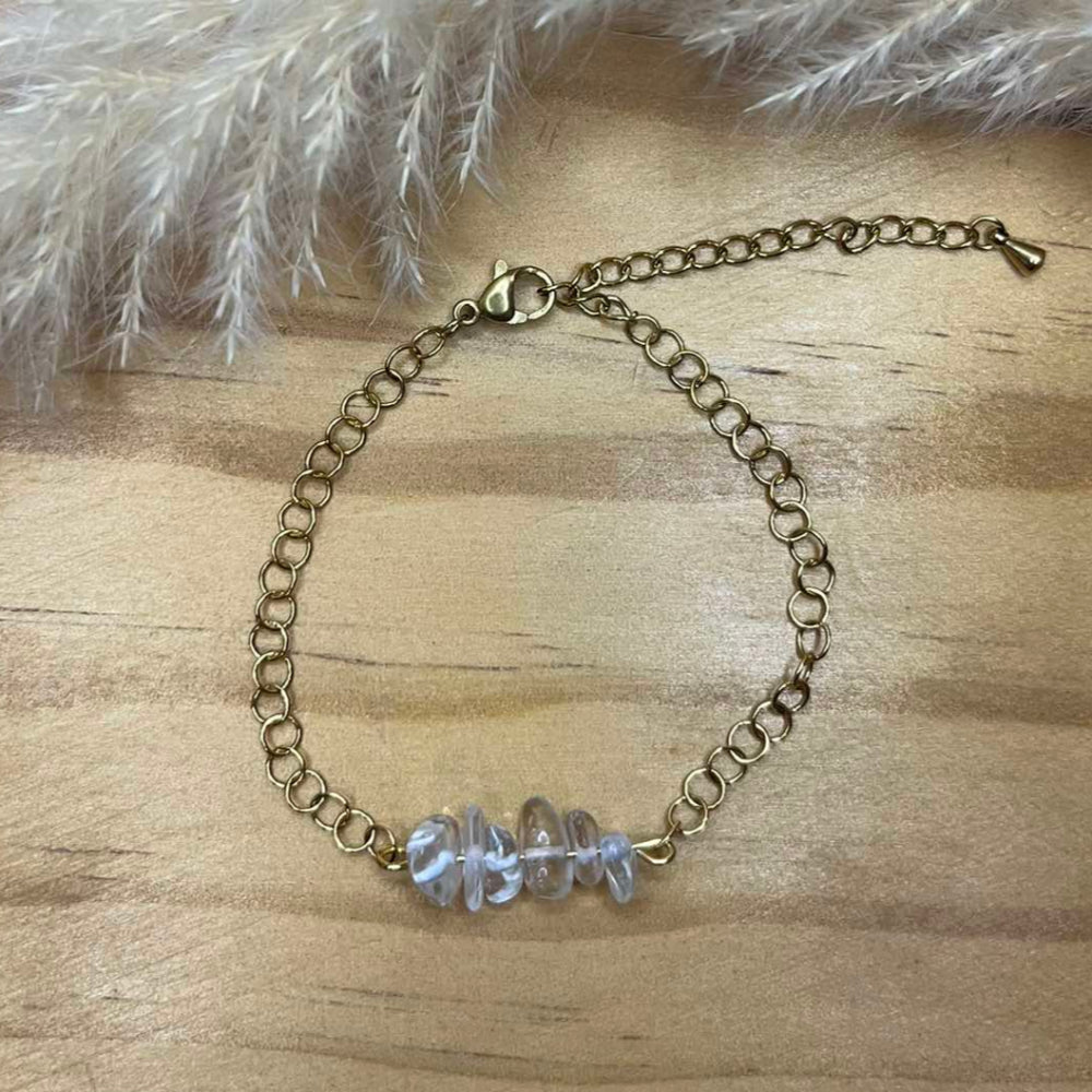 Bracelet imitation pierre de lune