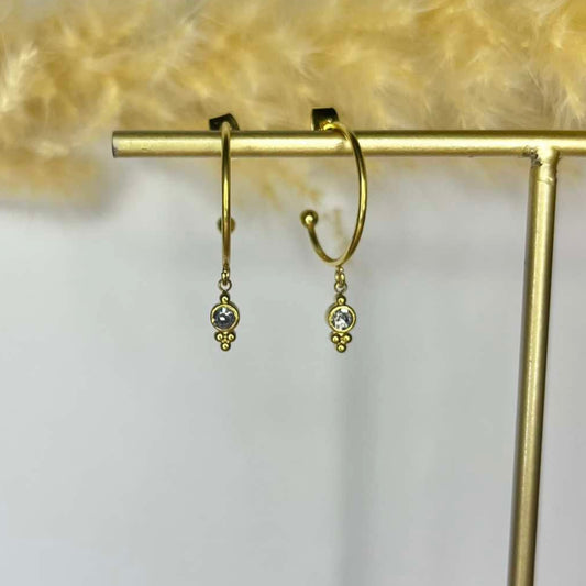 Boucles d'oreilles Strass zircon