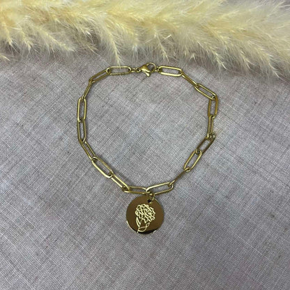 Bracelet Fleur de naissance rond